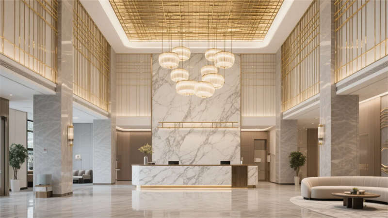 鎏金雅韻，合肥輕奢風格酒店裝修設計效果圖